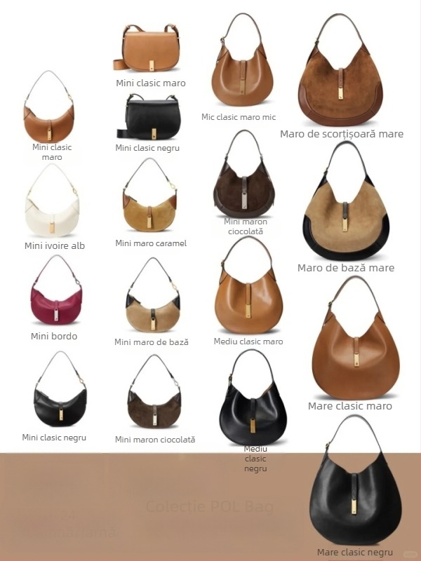 Geantă tote din piele naturală, formă rotundă, închidere cu lacăt, căptușeală din poliester, numeroase buzunare interioare