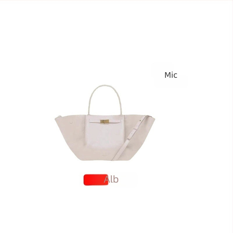 Demellier Wing Bag, Geantă Tote din piele naturală, închidere magnetică, formă orizontală pătrată, buzunar pentru telefon și documente, căptușeală Oxford, cu o curea de umăr