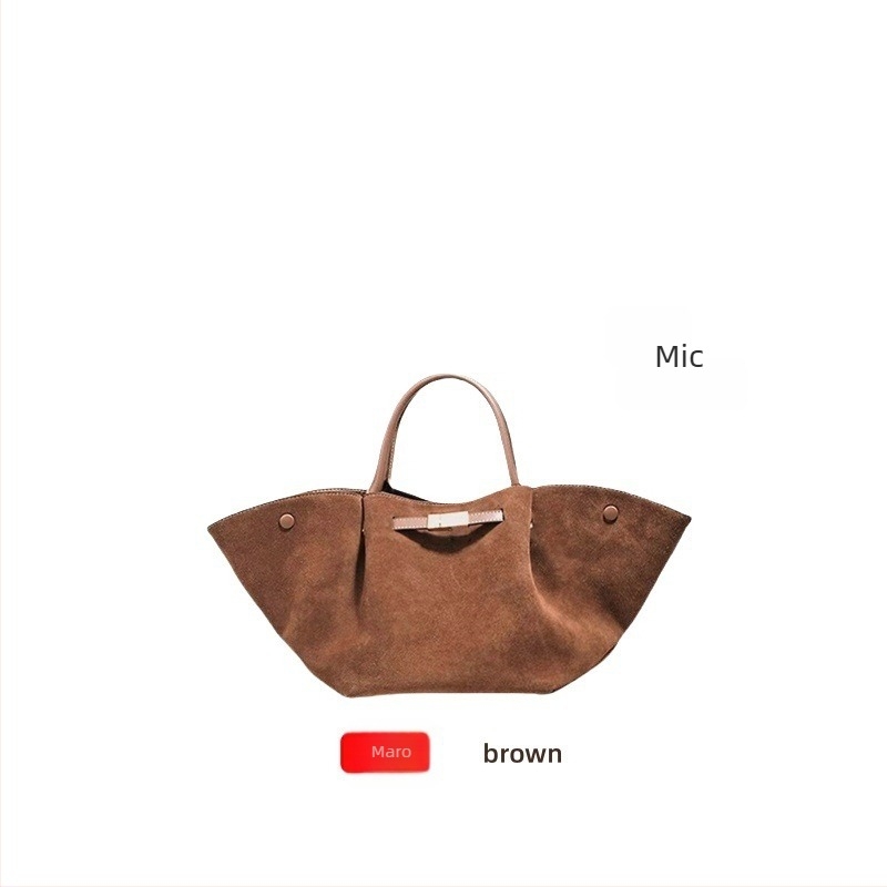 Demellier Wing Bag, Geantă Tote din piele naturală, închidere magnetică, formă orizontală pătrată, buzunar pentru telefon și documente, căptușeală Oxford, cu o curea de umăr