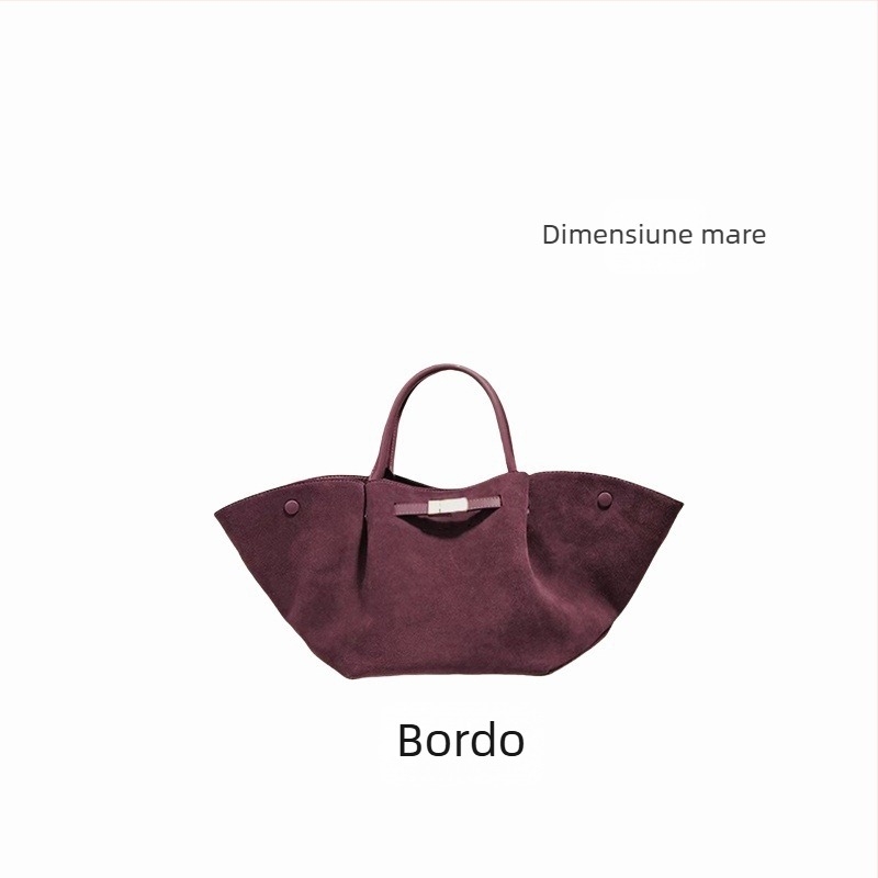 Demellier Wing Bag, Geantă Tote din piele naturală, închidere magnetică, formă orizontală pătrată, buzunar pentru telefon și documente, căptușeală Oxford, cu o curea de umăr