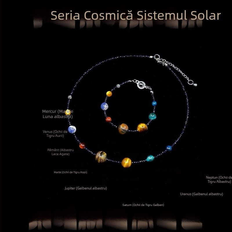 Colier cu mărgele geometrice, materiale mixte, țesut, pandantiv din argint, unisex, primăvara 2025, stil vânt rece