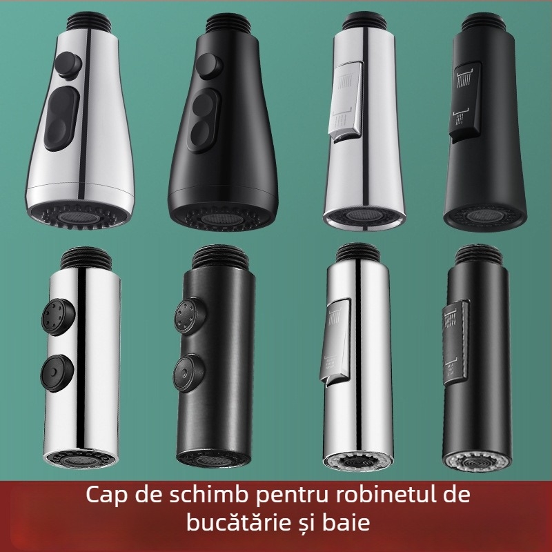 Extensor pentru robinet de bucătărie, cu miez ceramic, corp ABS, montaj prin învârtire, intrare/ieșire Ø0.4, șa a ventilului Ø1.0