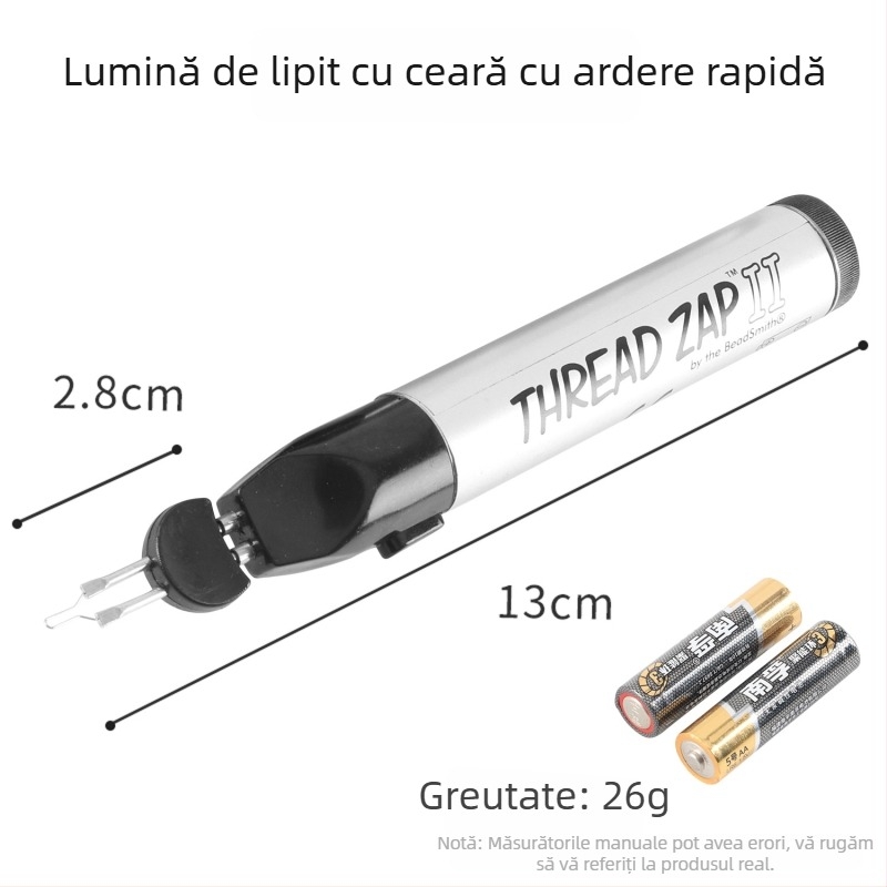 Peniță de Ardere a Firului – Unealtă manuală pentru reparații instantanee ale firului cerat și împletire, pentru bijuterii, portofele și accesorii din piele (Brand: win win; Alimentare: Alte; Tip: Peniță de Ardere a Firului)