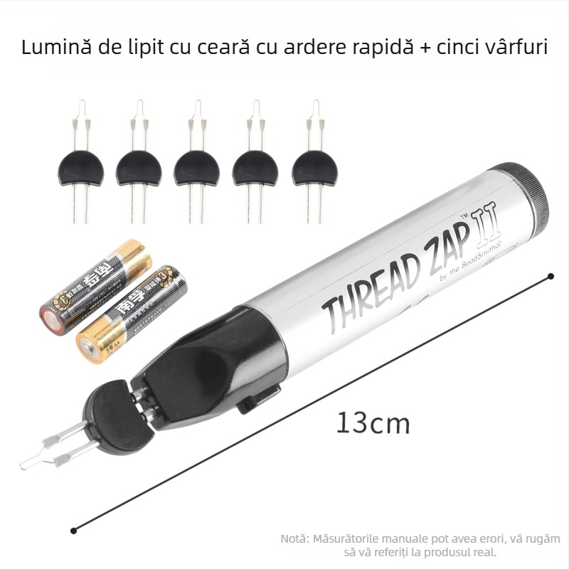 Peniță de Ardere a Firului – Unealtă manuală pentru reparații instantanee ale firului cerat și împletire, pentru bijuterii, portofele și accesorii din piele (Brand: win win; Alimentare: Alte; Tip: Peniță de Ardere a Firului)