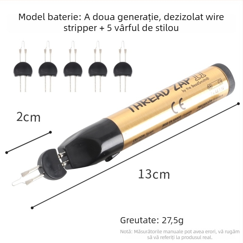 Peniță de Ardere a Firului – Unealtă manuală pentru reparații instantanee ale firului cerat și împletire, pentru bijuterii, portofele și accesorii din piele (Brand: win win; Alimentare: Alte; Tip: Peniță de Ardere a Firului)