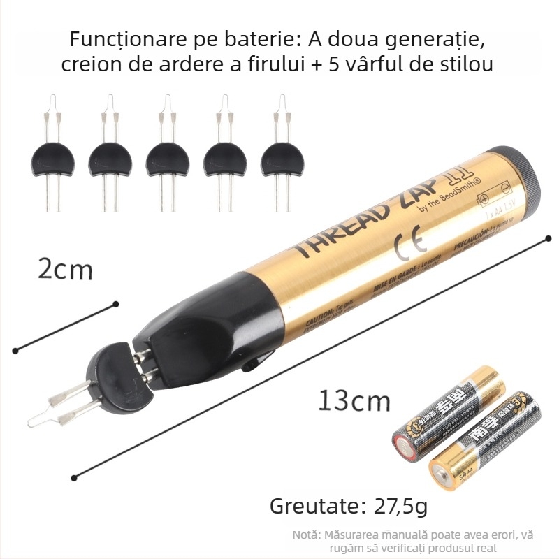 Peniță de Ardere a Firului – Unealtă manuală pentru reparații instantanee ale firului cerat și împletire, pentru bijuterii, portofele și accesorii din piele (Brand: win win; Alimentare: Alte; Tip: Peniță de Ardere a Firului)