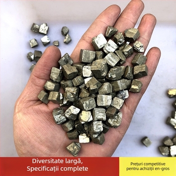 Specimen mineral natural Pyrită-Chalcopyrită pentru învățare, decorațiune cristalină, 100-500 g, suprafață naturală, origine naturală