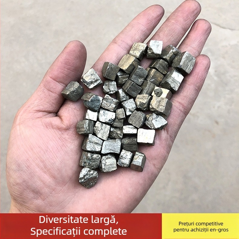 Specimen mineral natural Pyrită-Chalcopyrită pentru învățare, decorațiune cristalină, 100-500 g, suprafață naturală, origine naturală