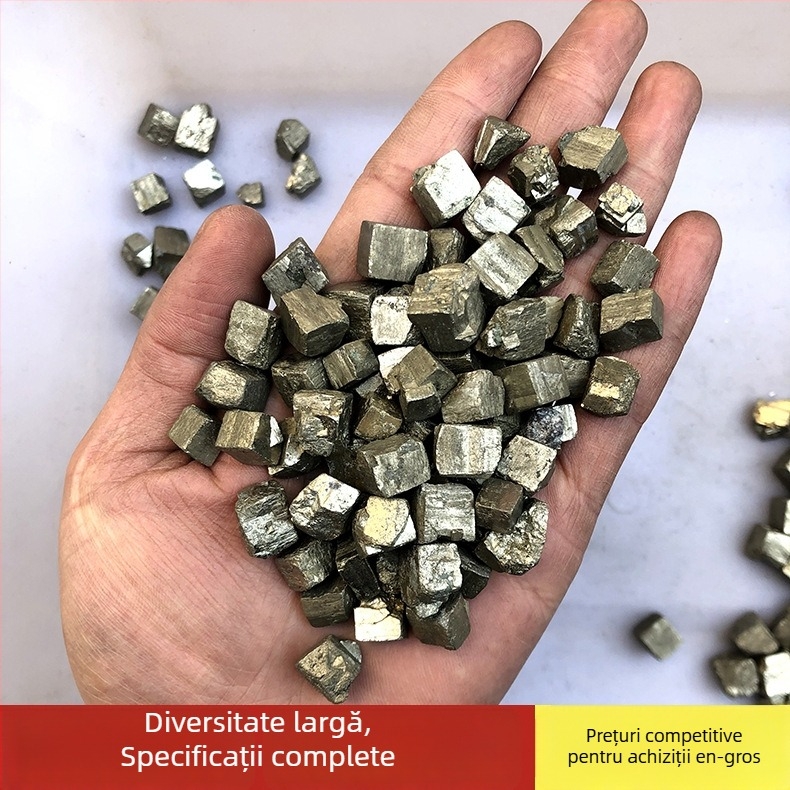 Specimen mineral natural Pyrită-Chalcopyrită pentru învățare, decorațiune cristalină, 100-500 g, suprafață naturală, origine naturală