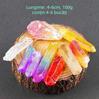 Piatră Dragon Breath naturală – decor mineral din cristal electroplated, pentru acvariu; origine: Lianyungang Donghai County; aspect: piatră brută; tip de cristal: cristal