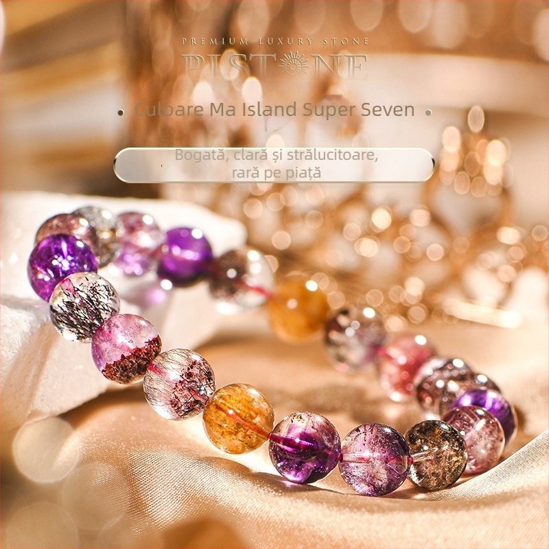 Brățară cu cristal 7A+ de colecție, șapte mărgele rotunde, fără pietre laterale, accesorii din argint 925, lansată în primăvara 2022.