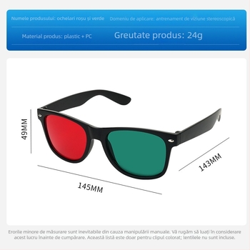 Qt0107 ochelari din plastic pentru antrenament de ambliopie, supresie vizuală, strabism și testarea funcției vizuale — Toamnă 2025