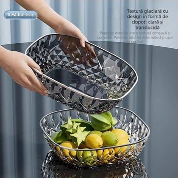 Platou pentru fructe din plastic, stil simplu, lansat în 2024