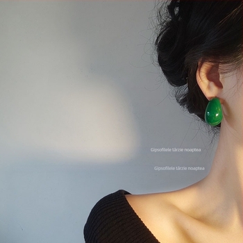 Cercei din rășină, stil pastoral, proaspăt și dulce, inspirați de Platycodon grandiflorum, vara 2021