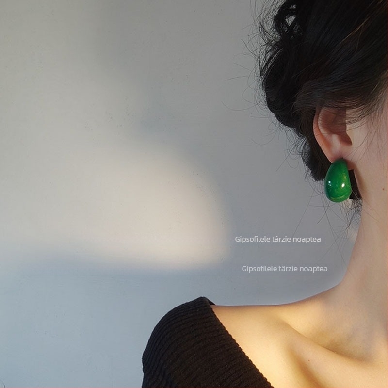 Cercei din rășină, stil pastoral, proaspăt și dulce, inspirați de Platycodon grandiflorum, vara 2021