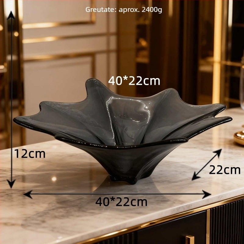 Farfurie de fructe din sticlă pentru casă, stil modern minimalist, model monocrom, vară 2021