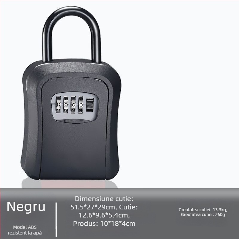 Cutie de chei cu parolă, montată pe perete, cu vizor de ușă | SHASHENG aliaj de aluminiu, anti-furt