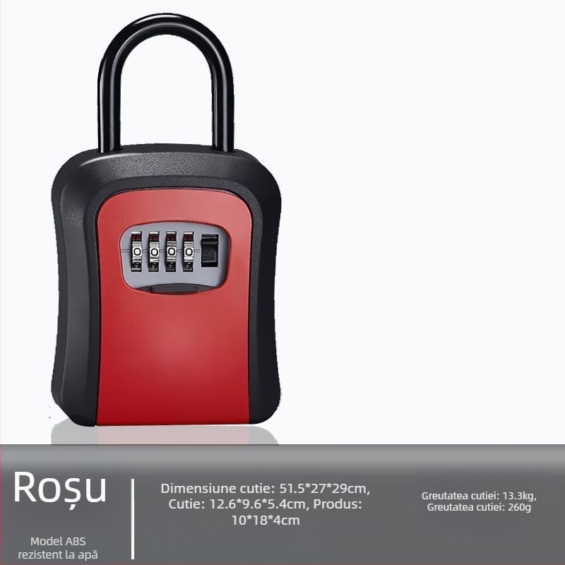 Cutie de chei cu parolă, montată pe perete, cu vizor de ușă | SHASHENG aliaj de aluminiu, anti-furt