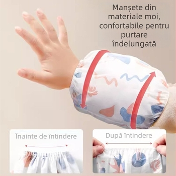 Manșete de unică folosință pentru copii, protecție, material textil, potrivire universală, model solid