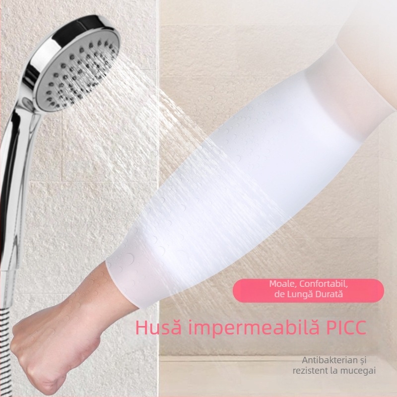 Manșon din silicon pentru cateter PICC – protecție la baie, manșon îngroșat, impermeabil și rezistent la murdărie, protecția rănilor