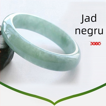 Brățară din jad cu încrustare de aur – realizată manual, stil natural, unisex