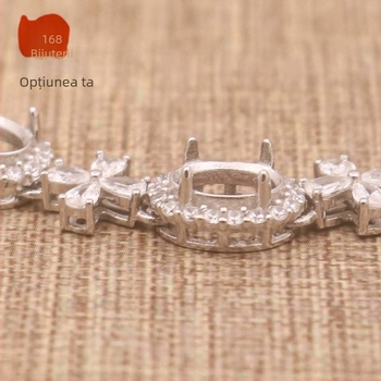 Bază de brățară din argint S925 pentru femei – kit DIY cu forme multiple (constelație, inimă, fruct, frunză, picătură, litere), placare electro, design original