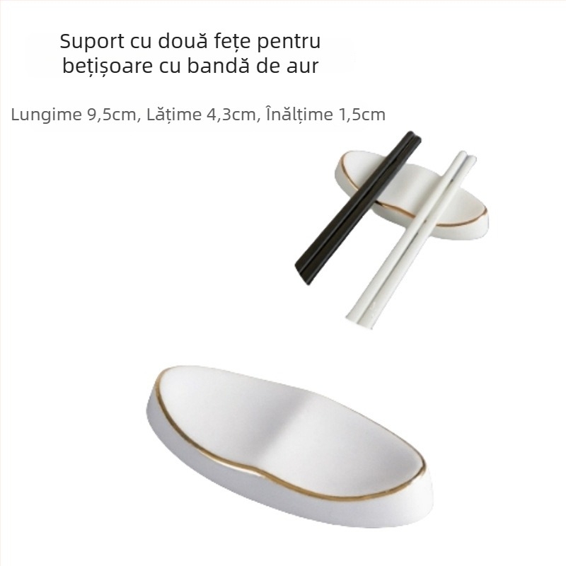 Suport pentru bețișoare și lingură, ceramică, Bone China, dublă funcție, logo personalizabil, lansat în 2020