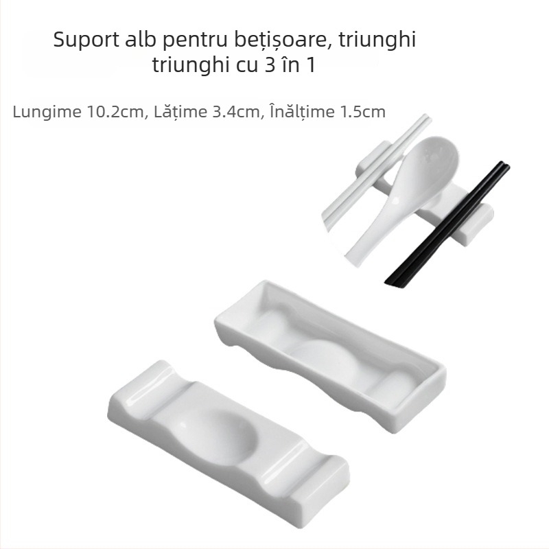 Suport pentru bețișoare și lingură, ceramică, Bone China, dublă funcție, logo personalizabil, lansat în 2020