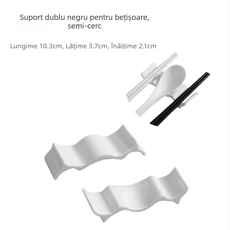 Suport pentru bețișoare și lingură, ceramică, Bone China, dublă funcție, logo personalizabil, lansat în 2020