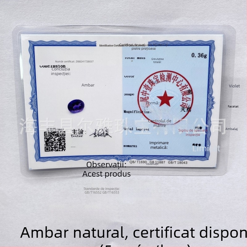 Ametist gravat pătrat octogonal fulg de zăpadă pandantiv pentru colier