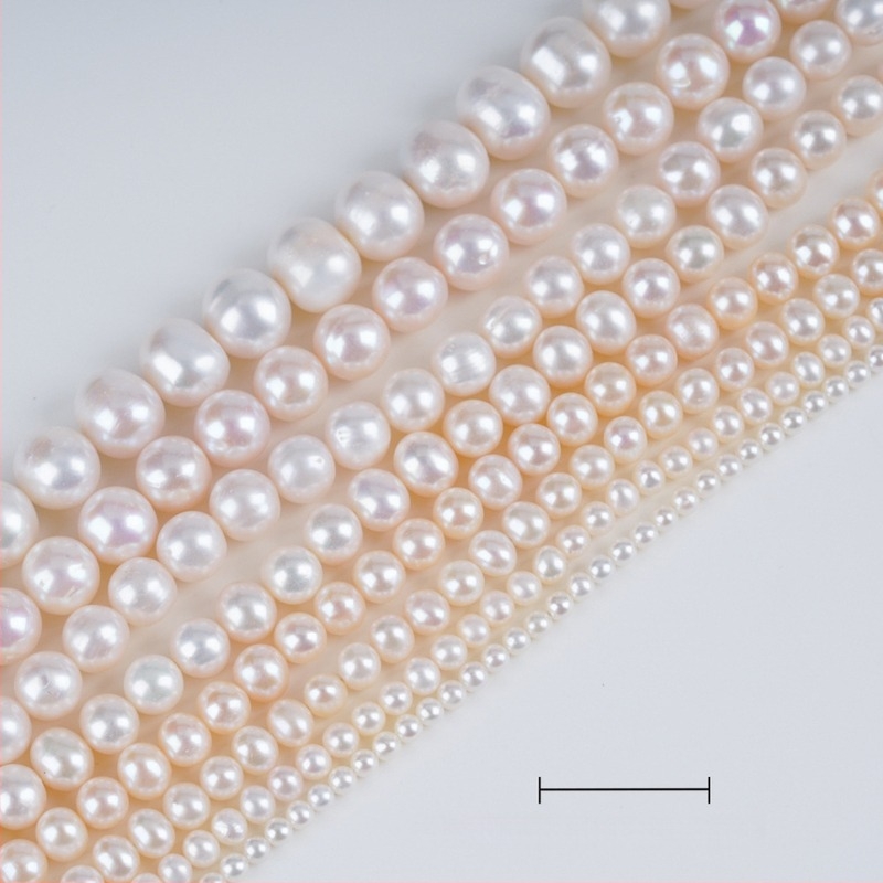 Perle naturale de apă dulce aproape rotunde – naturale, mărgele pentru bijuterii DIY