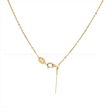 Colier din argint 925, lanț box, reglabil, unisex, stil casual