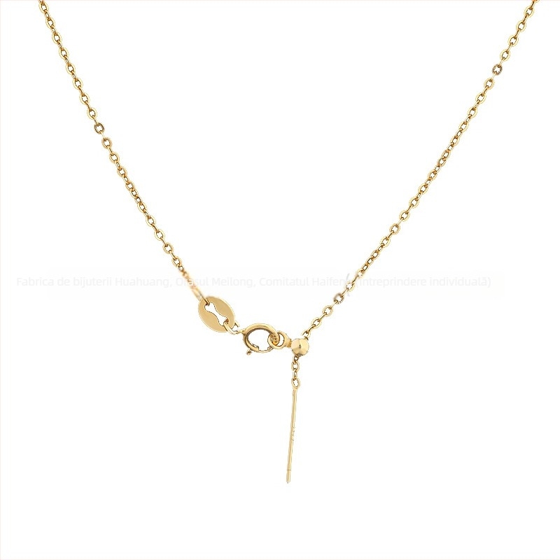 Colier din argint 925, lanț box, reglabil, unisex, stil casual