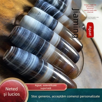 Pandantiv din agat natural cu șnur de mătase — motiv dragon, mărgele libere, cadou artizanal Xiaoguo Agate