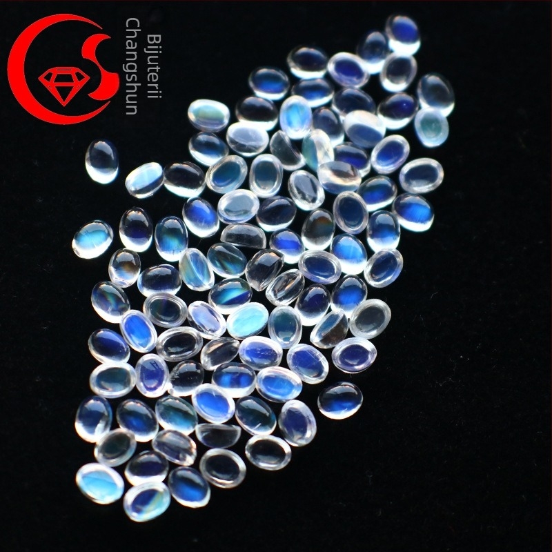 Piatra Lunii – Inel Oval, Șlefuit, Piatră Naturală, Claritate Pură