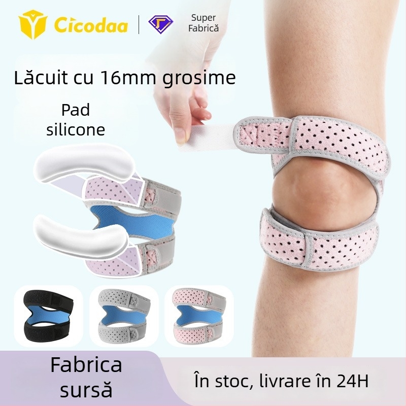 Genunchiere sportive cu curele din silicon pentru patelă, subțiri și respirante din neopren, pentru baschet