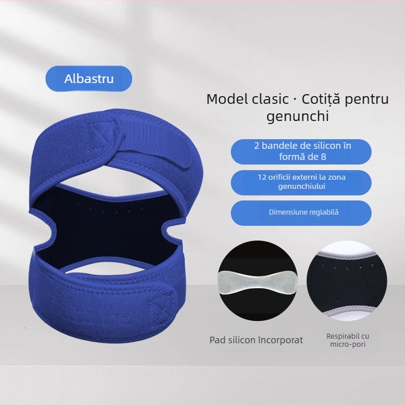 Genunchiere sportive cu curele din silicon pentru patelă, subțiri și respirante din neopren, pentru baschet