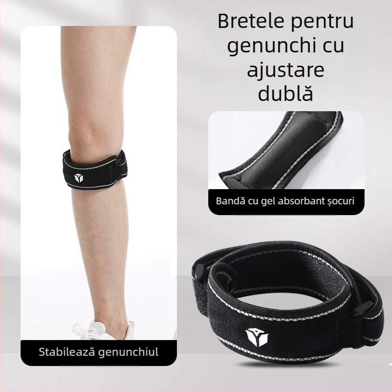 Genunchiere sportive cu curele din silicon pentru patelă, subțiri și respirante din neopren, pentru baschet