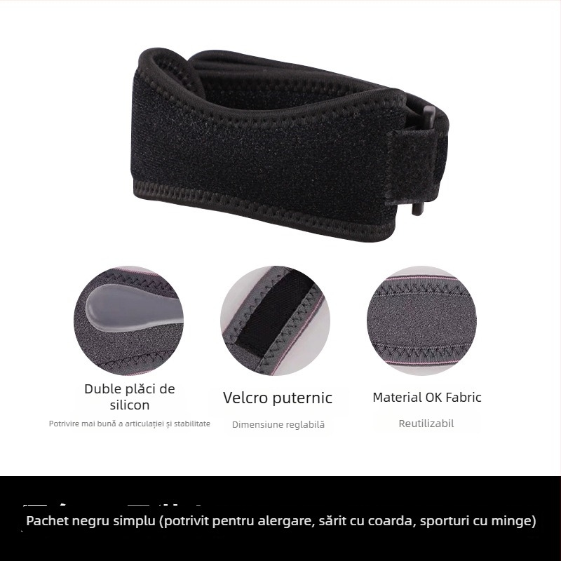 Genunchiere sportive cu curele din silicon pentru patelă, subțiri și respirante din neopren, pentru baschet