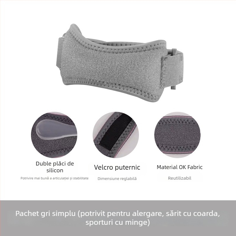 Genunchiere sportive cu curele din silicon pentru patelă, subțiri și respirante din neopren, pentru baschet