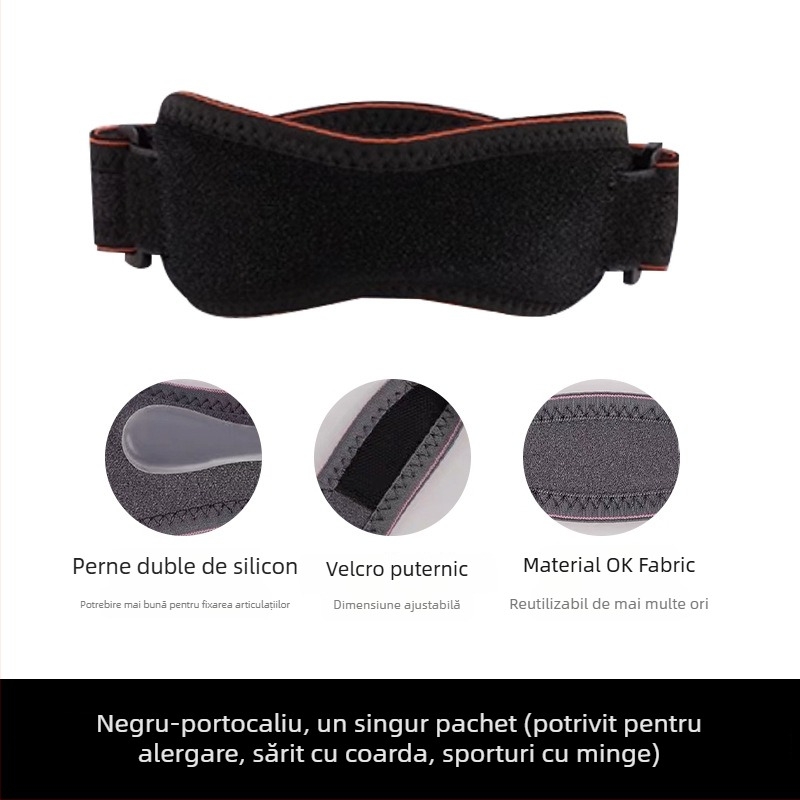 Genunchiere sportive cu curele din silicon pentru patelă, subțiri și respirante din neopren, pentru baschet