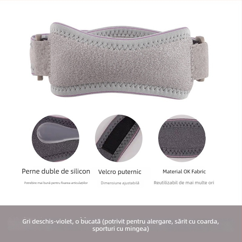 Genunchiere sportive cu curele din silicon pentru patelă, subțiri și respirante din neopren, pentru baschet