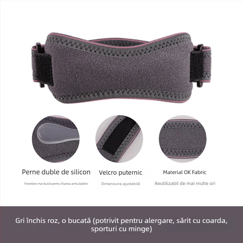 Genunchiere sportive cu curele din silicon pentru patelă, subțiri și respirante din neopren, pentru baschet