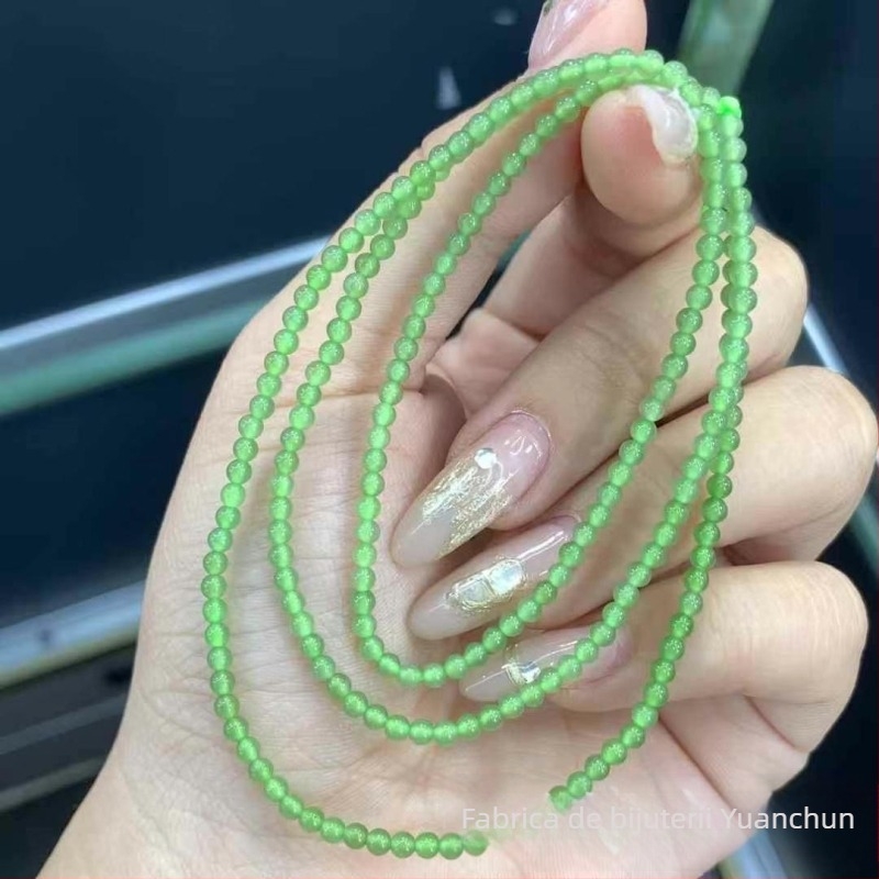 Bratara din jasper cu mărgele rotunde, luciu neted, piatră naturală, ambalare personalizabilă