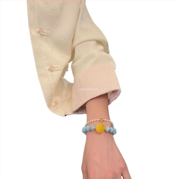 Brățară din piatră cu textură marină, lucrată manual, formă geometrică, unisex, design original