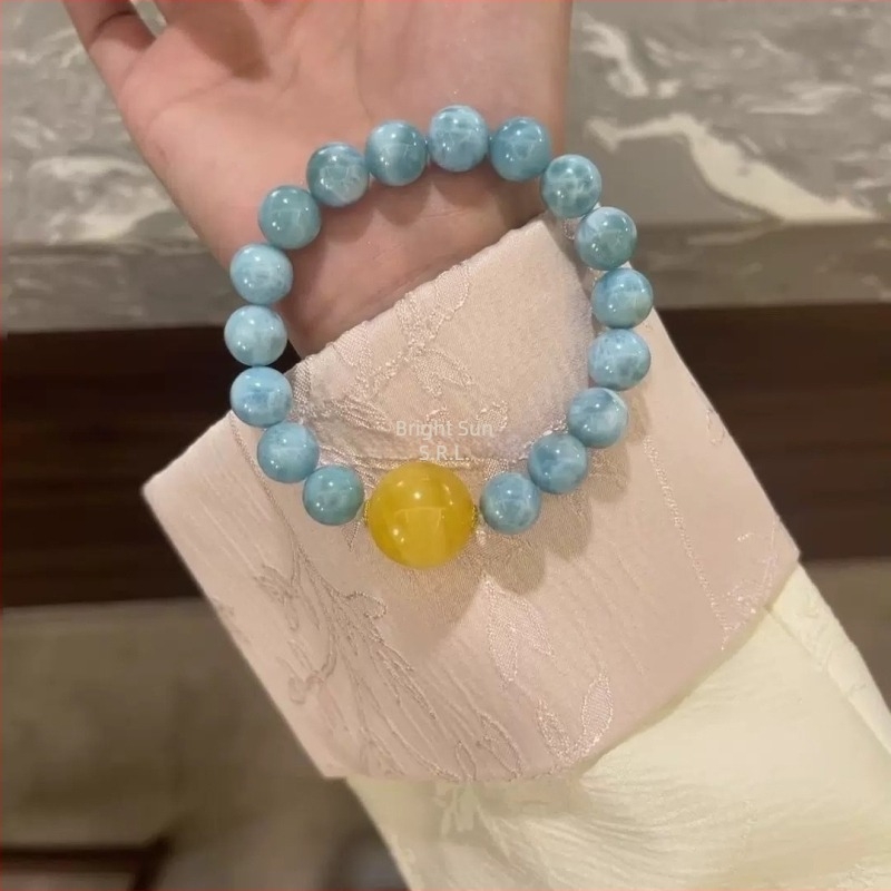 Brățară din piatră cu textură marină, lucrată manual, formă geometrică, unisex, design original