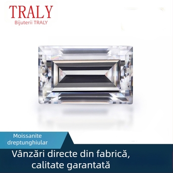 Moissanite piatră pătrată ne montată – claritate Vvs, material artificial, stil modern minimalist