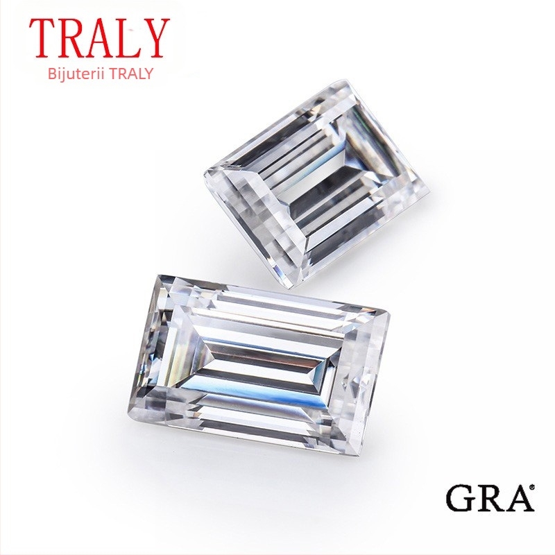 Moissanite piatră pătrată ne montată – claritate Vvs, material artificial, stil modern minimalist