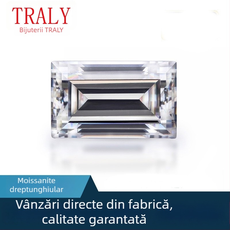 Moissanite piatră pătrată ne montată – claritate Vvs, material artificial, stil modern minimalist