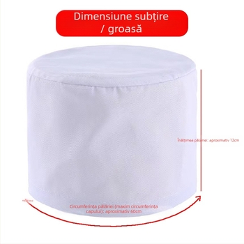 Pălărie de lucru tricotată pentru clinici și facilități medicale, din bumbac twill, vârf sferic, model monocrom